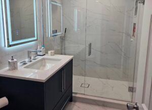 Full bathroom remodeling with shower replacement