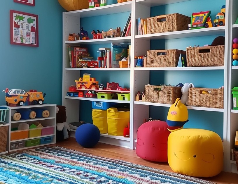Basement remodeling into playroom for children