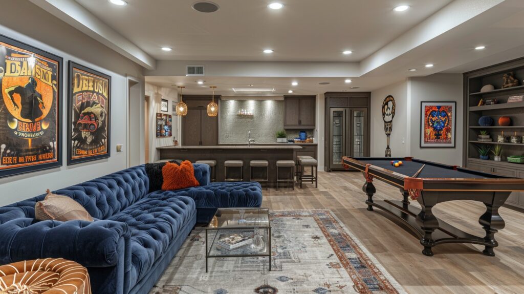 Unfinished Basement Man Cave Ideas
