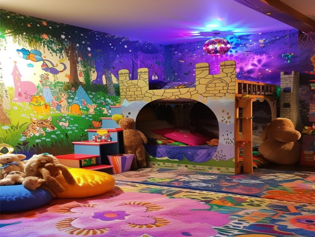 Unfinished Basement Playroom Ideas 4