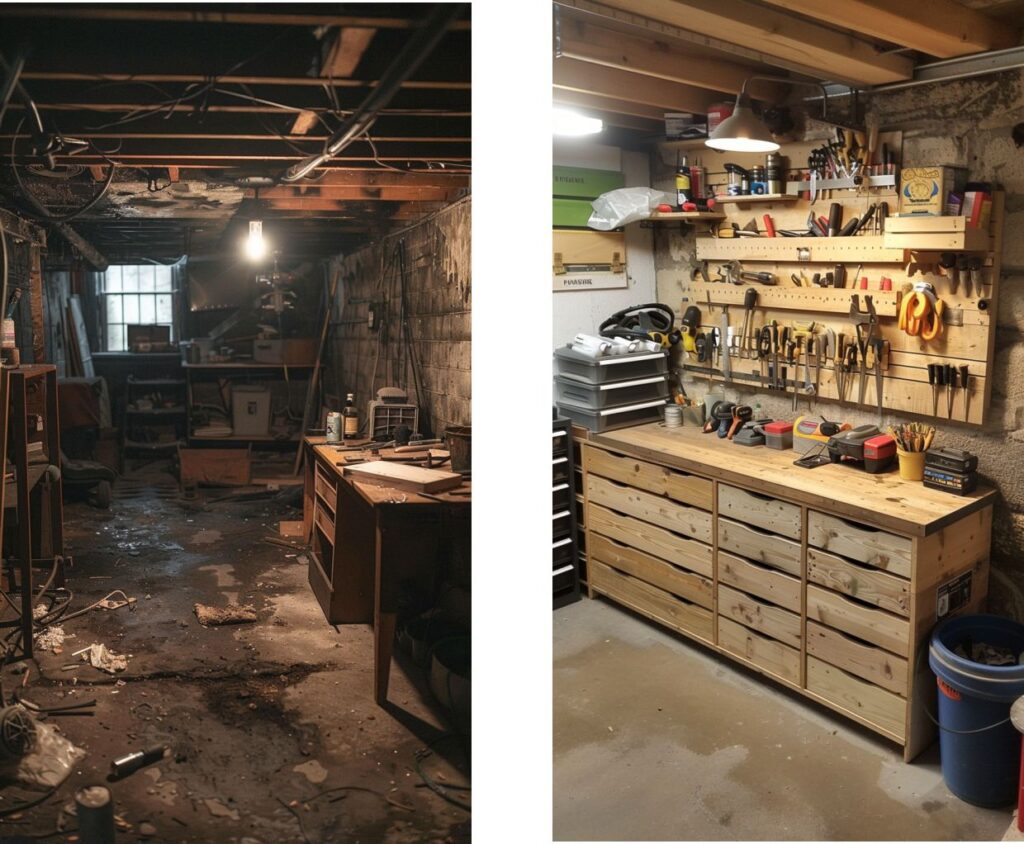 Workshop mane cave basement remodeling