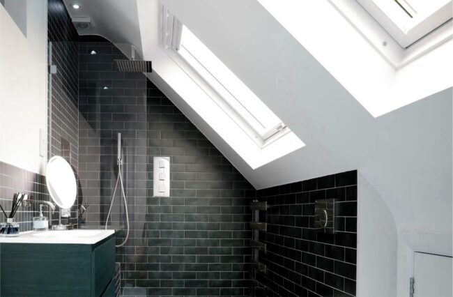 Remodeling Small Bathroom With Slanted Ceiling