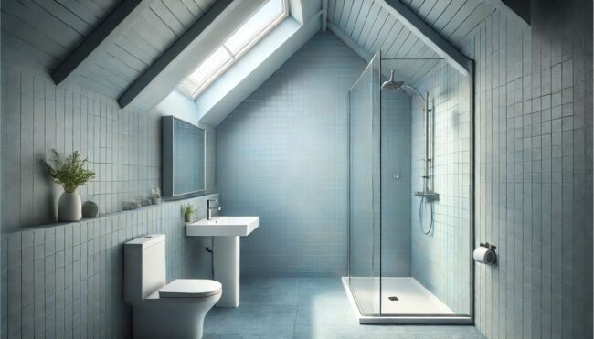 Remodeling Small Bathroom With Slanted Ceiling
